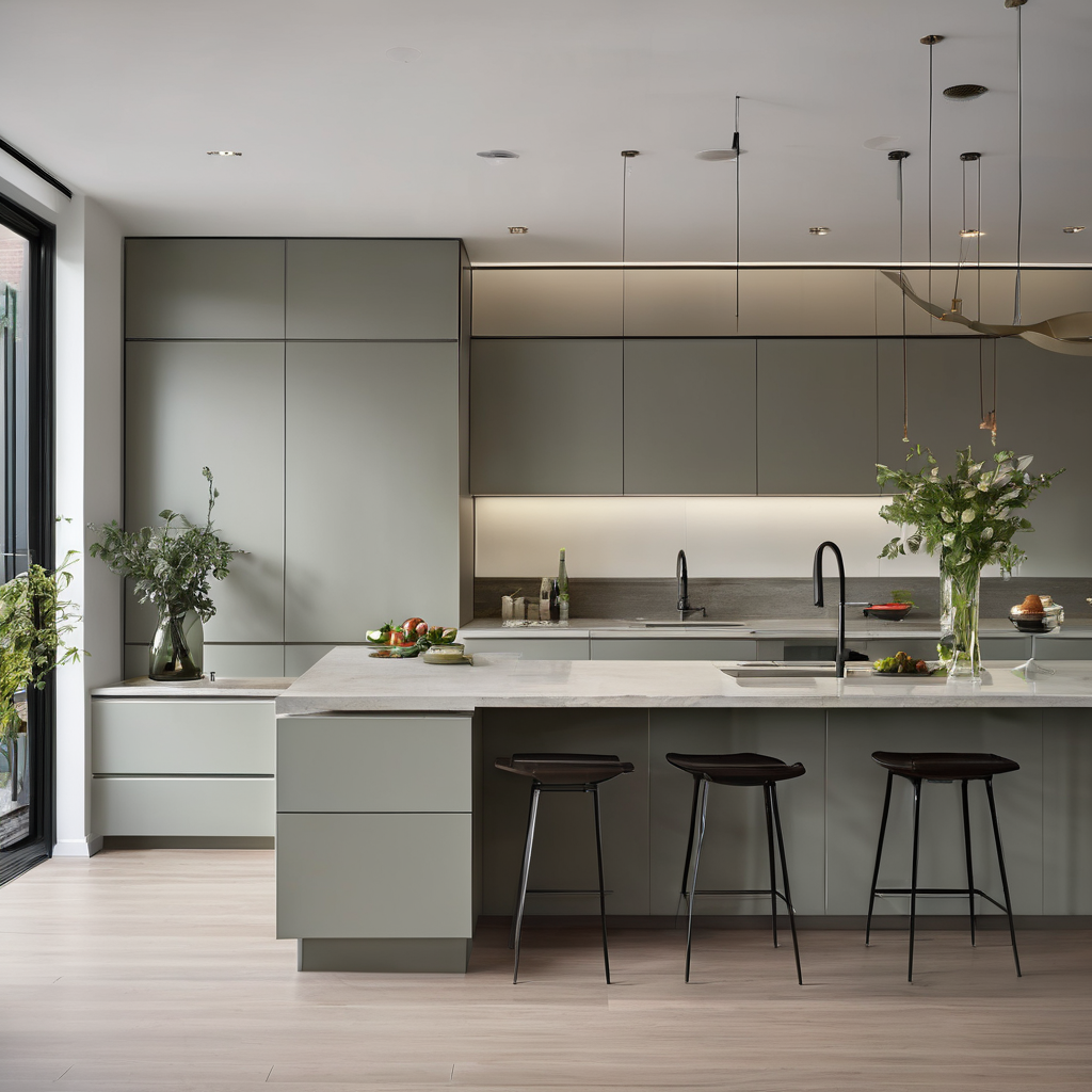 Contemporary kitchen showcasing modern cabinet design with sleek cabinetry and minimalist aesthetic