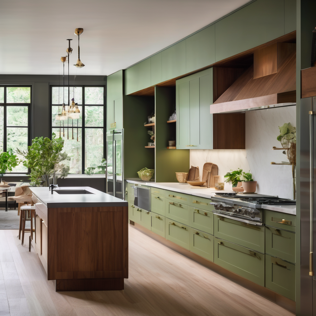 Modern kitchen workspace with clean custom cabinetry and elegant countertops